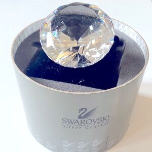 Vintage Mint Swarovski Silver Crystal Giant Diamond Paperweight